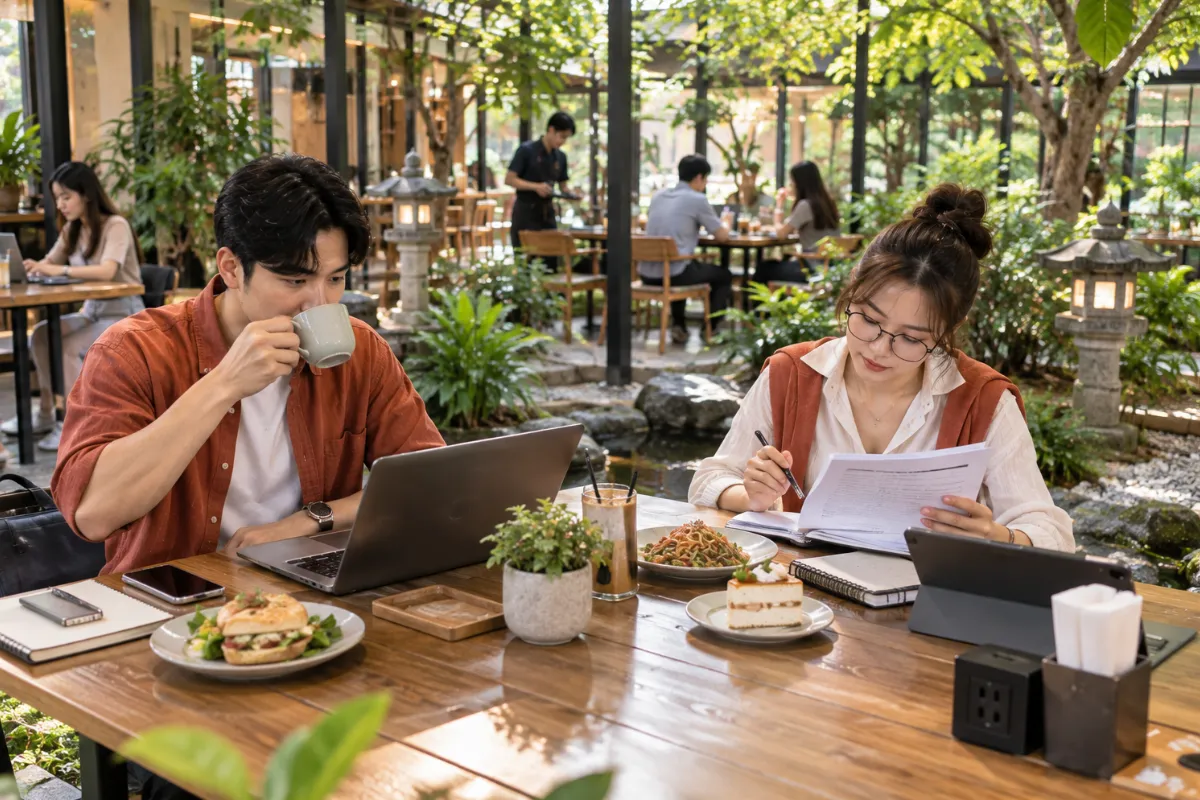 โปรโมทร้านอาหารนั่งทำงานเปิดใหม่ ใกล้ รามอินทรา รามอินทรา.com